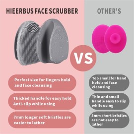 HIEERBUS Silicone Face Scrubber,2 Pack Face Scrubber for Women Men, Manual Face Exfoliator Brushes Scrubber,Facial Cleansing Brush for Exfoliating Blackhead Remover Acne Pore Cleansing Massaging HIEERBUS Silicone Face Scrubber,2 Pack Face Scrubber for Women Men, Manual Face Exfoliator Brushes Scrubber,Facial Cleansing Brush for Exfoliating Blackhead Remover Acne Pore Cleansing Massaging