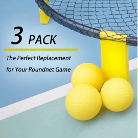 Viminston Spike Replacement Balls 3-Pack with Pump for Roundnet Game Mini Volleyball Pool Game
