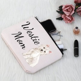 G2TUP Westie Lover Gift Westie Mom Makeup Bag West Highland Terrier Dog Owner Cosmetic Bag Dog Mom Pet Lover Gift Zipper Travel Bag (Westie Mom White Bag) G2TUP Westie Lover Gift Westie Mom Makeup Bag West Highland Terrier Dog Owner Cosmetic Bag Dog Mom Pet Lover Gift Zipper Travel Bag (Westie Mom White Bag)