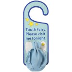 Qunclay Tooth Fairy Door Hanger Bag Fairy Holder Baby Keepsake Container for Lost Teeth Kids Boys Girl Encourage Gift