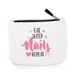 Eat Sleep Nails Repeat Makeup Bag - Nail Tech Gifts for Women & Manicurist
