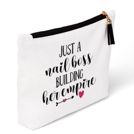 QIBAJIU Nail Tech Gifts for Women - Nail Boss & Artist Gift Set, Makeup Bag