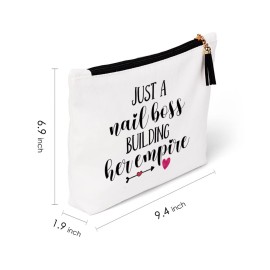 QIBAJIU Nail Tech Gifts for Women - Nail Boss & Artist Gift Set, Makeup Bag