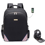 NIHANEH Barbers Bookbags for Clippers and Supplies Hairstylist Bags Travel Backpack Case for Barbers Tools Storage with USB and PU