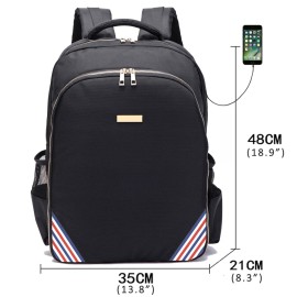 NIHANEH Barbers Bookbags for Clippers and Supplies Hairstylist Bags Travel Backpack Case for Barbers Tools Storage with USB and PU