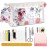 132 Pieces Wedding Survival Kit Bridal Mini Emergency Kit Bridal Party Proposal Gifts for Women with Makeup Bags Floral Wedding Bride Emergency Supplies(Floral Style)