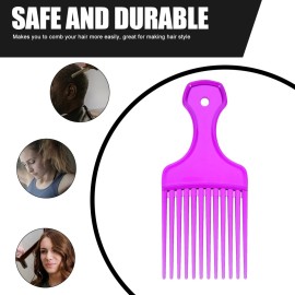 Lurrose Wide Tooth Comb Hair Pick Comb, 3PCS Afro Hair Pick Comb, Plastic Wide Hair Pick Comb, Portable Styling Hair Comb, Hairdressing Styling Tool for Natural Curly Hair, Purple Hair Styling Tools Lurrose Wide Tooth Comb Hair Pick Comb, 3PCS Afro Hair Pick Comb, Plastic Wide Hair Pick Comb, Portable Styling Hair Comb, Hairdressing Styling Tool for Natural Curly Hair, Purple Hair Styling Tools
