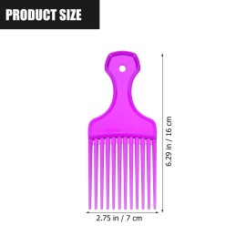 Lurrose Wide Tooth Comb Hair Pick Comb, 3PCS Afro Hair Pick Comb, Plastic Wide Hair Pick Comb, Portable Styling Hair Comb, Hairdressing Styling Tool for Natural Curly Hair, Purple Hair Styling Tools Lurrose Wide Tooth Comb Hair Pick Comb, 3PCS Afro Hair Pick Comb, Plastic Wide Hair Pick Comb, Portable Styling Hair Comb, Hairdressing Styling Tool for Natural Curly Hair, Purple Hair Styling Tools