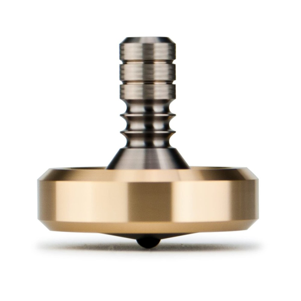 DjuiinoStar Premium Spinning Top, Brass Collar with Zirconium Stem, 8-10 Minutes, High Precision EDC Desktop Toy DST-811R