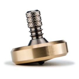 DjuiinoStar Premium Spinning Top, Brass Collar with Zirconium Stem, 8-10 Minutes, High Precision EDC Desktop Toy DST-811R