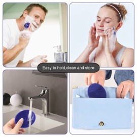 INNERNEED Silicone Face Cleansing Scrubber, Exfoliating Scrub Manual Handheld Facial Brush Blackhead Remover, Food-Grade Soft Bristle (Pack of 4)