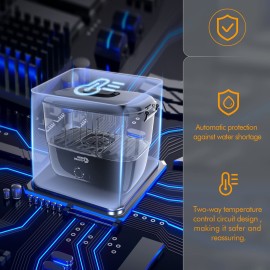 Towel Steamer-Hot Towel Warmer 600 W Tabletop Moist Towel Heater, Holds up to 18 Towels,30 Minute Auto Shut Timer,Professional Salon Equipment Towel Warmer for Facials,Spa,Barbers,Massage (Black)