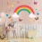 Glow in The Dark Large Rainbow Wall Decals Removable Star Butterfly Heart Sticker Glowing Rainbow Wallpaper Watercolor Vinyl Sticker for Nursery Teen Bedroom Decoration