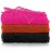3 Pieces African Net Sponge African Long Loofah Exfoliating Washcloth,Bath Scrubber for Bath and ShowerPorous Wash Back Exfoliating Scrubber Skin Smoother Bath Sponges for Daily UseBlack Orange Pink