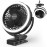 GRANDFAST Rechargeable Camping Fan, Battery Operated with Timer, Powerful Airflow Portable Fan, Strong Clip with Light & Hook for Camping Outdoor Travel BBQ Hurricane Power Outage