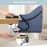 Hook On High Chair, Jozzve Clip on High Chair with Removable Dining Tray for Babies and Toddlers, Fold-Flat Storage Portable Baby Feeding Seat, Attach to Fast Table Chair for Home Travel (Navy)