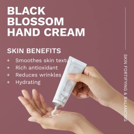 SERUMKIND Black Blossom Hand Serum - Nourishing Hand Cream for Dry, Cracked Hands with Black Tulip Powder - Smoothen and Soften Rough Skin Texture - Vegan, Cruelty Free - 1.69oz.