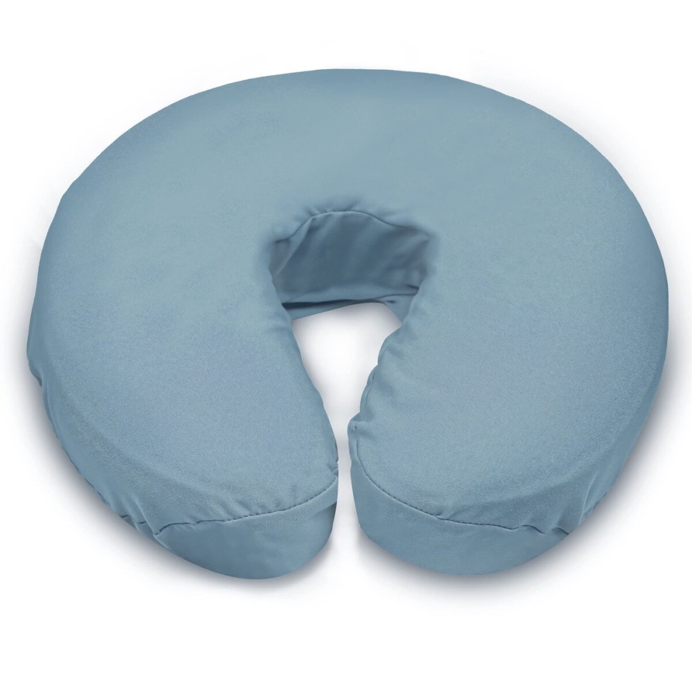 LONDON LINENS Microfiber Face Rest Cradle Covers - 4 Pieces (4, Blue)