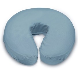 LONDON LINENS Microfiber Face Rest Cradle Covers - 4 Pieces (4, Blue)