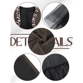 Boyiee Womens 80s Costume Set Dress Jacket Headband Earrings Necklace Lace Legging Gloves Halloween 80s Themed Costumes(L)