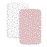 Bedside Sleeper Bassinet Sheets 2 Pack Compatible with Mika Micky & MiClassic & Milliard Bassinet, Fit Most Bedside Sleeper Bassinet Mattress, Pink&White