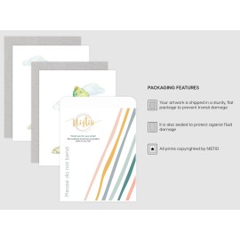 bumbleboo Dinosaur Nursery Wall Prints, Play Room Decoration For Boy, Nursery Wall Art, Nursery Room Decor, Dinosaur Room Decor For Boys, Unframed, Set of 6 Prints, 8x10