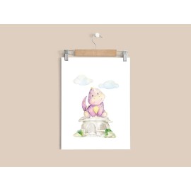 bumbleboo Dinosaur Nursery Wall Prints, Play Room Decoration For Boy, Nursery Wall Art, Nursery Room Decor, Dinosaur Room Decor For Boys, Unframed, Set of 6 Prints, 8x10