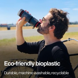 Water-to-Go Water Filter Bottle for Hiking Camping and Survival - 24oz/75cl Water Purifier Bottle for Safe Water Anywhere - Eco-Friendly Bioplastic, New Leak-Proof Lid, Filters Viruses