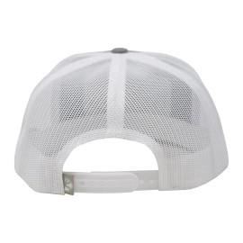 HOOEY Adjustable Snapback Trucker Hat with Cactus Ropes Logo (Grey/White)