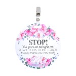 THREE LITTLE TOTS - Please Don\'t Touch BabyCar Seat Sign or Stroller Tag - CPSIA Safety Tested (Flower)