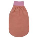 Feel Fine Turkish Exfoliating Mitt - 100% Natural Plant Silk Hammam Kese Glove for Men & Women | Handcrafted Skin Peeling Scrubber, Vegan Shower, Bath & Sauna Exfoliator (Salmon Pink &Light Pink)