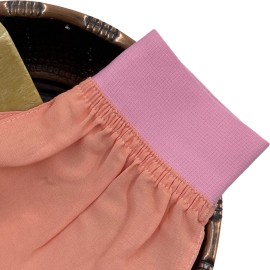 Feel Fine Turkish Exfoliating Mitt - 100% Natural Plant Silk Hammam Kese Glove for Men & Women | Handcrafted Skin Peeling Scrubber, Vegan Shower, Bath & Sauna Exfoliator (Salmon Pink &Light Pink)