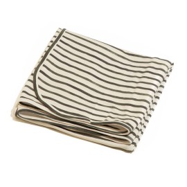 Freshly Picked Swaddle Blanket, One-Size-fits-All, Charcoal Stripes