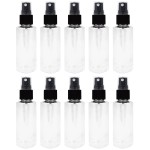 APAK GOODS 10-2 oz Clear PET Bottle with Black Fine Mist Sprayer