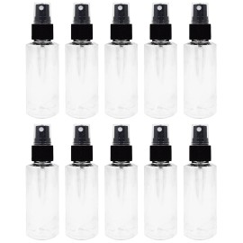 APAK GOODS 10-2 oz Clear PET Bottle with Black Fine Mist Sprayer
