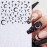 8 Sheets Cloud Moon Nail Stickers, 3D Black White Design Self-Adhesive Nail Art Decals,Flame Starlight Butterflies DIY Manicure Decorations for Women Girls