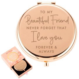 Best Friend Birthday Gifts for Friend | Sentimental Friend Gift Ideas for Women | Friendship Gifts for BFF, Bestfriend, Besties, Long Distance, Christmas | I Love You Friend | Rose Gold Compact Mirror Best Friend Birthday Gifts for Friend | Sentimental Friend Gift Ideas for Women | Friendship Gifts for BFF, Bestfriend, Besties, Long Distance, Christmas | I Love You Friend | Rose Gold Compact Mirror