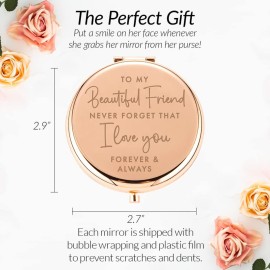 Best Friend Birthday Gifts for Friend | Sentimental Friend Gift Ideas for Women | Friendship Gifts for BFF, Bestfriend, Besties, Long Distance, Christmas | I Love You Friend | Rose Gold Compact Mirror Best Friend Birthday Gifts for Friend | Sentimental Friend Gift Ideas for Women | Friendship Gifts for BFF, Bestfriend, Besties, Long Distance, Christmas | I Love You Friend | Rose Gold Compact Mirror