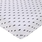 NoJo Lightning Bolt Black and White Nursery Fitted Crib Sheet