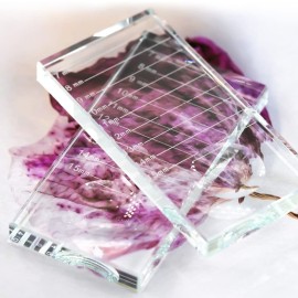 2-in-1 Eyelash Extension Crystal Pallet, Glass False Lashes Stand Tray, Strip Tile Holder for Lashes Adhesive Glue, Nail Art Painting Color Toning Glass Board (2Pcs)