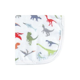 Hudson Baby Unisex Baby Cotton Muslin Washcloths, Dino, 10x10 in