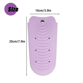 Heat Resistant Silicone Mat Pouch for Hair Styling Tools, Curling and Flat Irons Non-Slip Travel Cover, Small Portable Straightener Pad for Curler Wands Storage, Hot Waver (Purple)