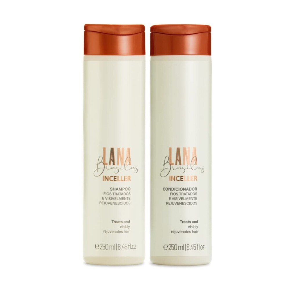 Lana Brasiles | Inceller Shampoo And Conditioner Duo | Treated And Visibly Rejuvenated Hair | (2x) 250 ml / 8.45 fl.oz. (Set of 2) Lana Brasiles | Inceller Shampoo And Conditioner Duo | Treated And Visibly Rejuvenated Hair | (2x) 250 ml / 8.45 fl.oz. (Set of 2)