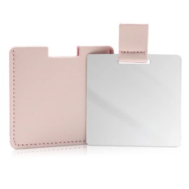 Shatterproof Stainless Steel Compact Mirror for Purses, Unbreakable Mirror Travel with PU Leather Case Cover, Handheld Camping Shaving Mirror for Women & Men, Makeup, Gift (Pink) Shatterproof Stainless Steel Compact Mirror for Purses, Unbreakable Mirror Travel with PU Leather Case Cover, Handheld Camping Shaving Mirror for Women & Men, Makeup, Gift (Pink)
