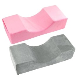 Koolouispoper Grafted Eyelash Extension Pillow Neck Support Eyelash Pillow Soft Memory Foam U Shape Lash Pillow Makeup Salon with Pocket (Pink)