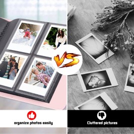 256 Photos Album for Polaroid Go Everything Box Camera and Instant Film,Polaroid Go Photo Album Book (Magic Purple)