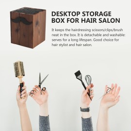 Lurrose Hairdressing Scissor Holder, Hair Cutting Scissors Rack Storage Container Barbershop Comb Storage Box Hair Salon Shear Holder for Hair Stylist, Random Color