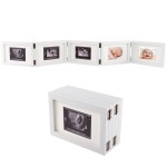 5 Folding Sonogram Picture Frame for Expecting Parents- 4.7  6.8 Baby Ultrasound Picture Frame Natural Wood Sonogram Pregnancy Frame Baby First Photo Frame for Pregnant Mom Gifts, Nursery Decor