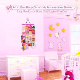 Vimiv Hair Bows Holder & Organizer w/Large Capacity, 16 Ribbons, Bows Organizer, Baby Hair Accessory Storage Display w/Sturdy Rope, Wall Hanging for Girl Room-Purple Vimiv Hair Bows Holder & Organizer w/Large Capacity, 16 Ribbons, Bows Organizer, Baby Hair Accessory Storage Display w/Sturdy Rope, Wall Hanging for Girl Room-Purple