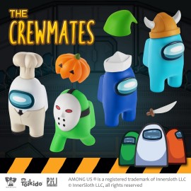 Crewmate Figures | 8 Collectibles in 1 Box | Merch Incl. The Peeled and The Clogged | 2 Hidden Impostors | Mini Toys with 5 Addl Hats